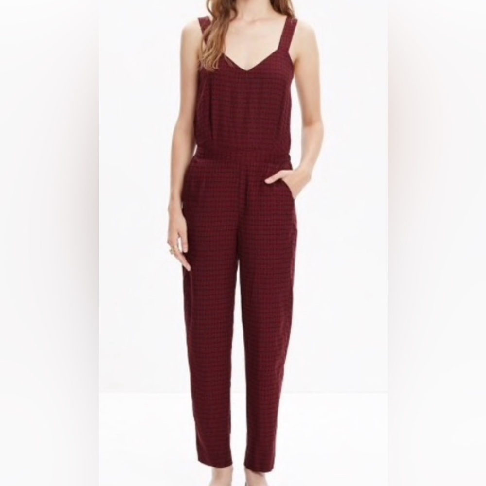 Madewell Tompkins Tank Jumpsuit in Hashtag Stripe Size Large - Picture 1 of 7